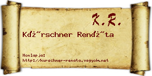 Kürschner Renáta névjegykártya